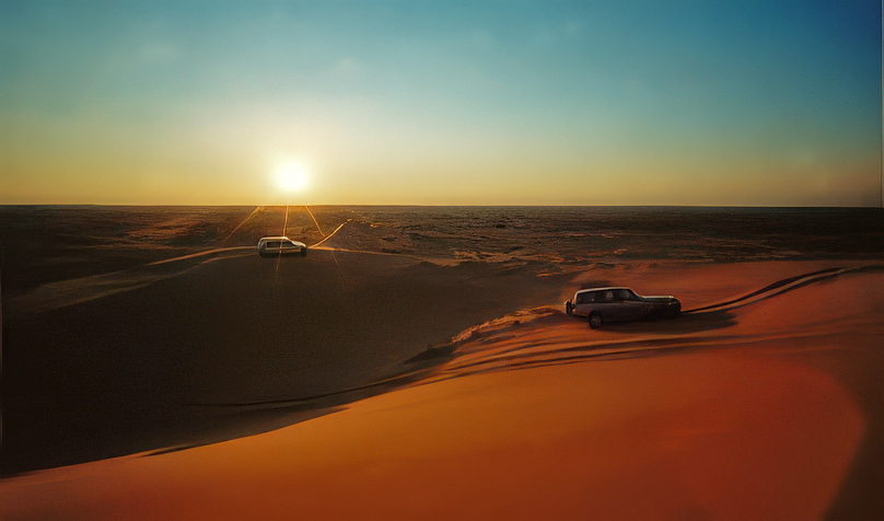Dubai Autos in der Wuste ,Photography Rüdiger Schulze